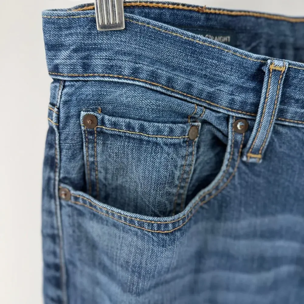 Lucky Brand 181 Relaxed Straight Jeans Mens Size 34x32 Medium Wash Denim